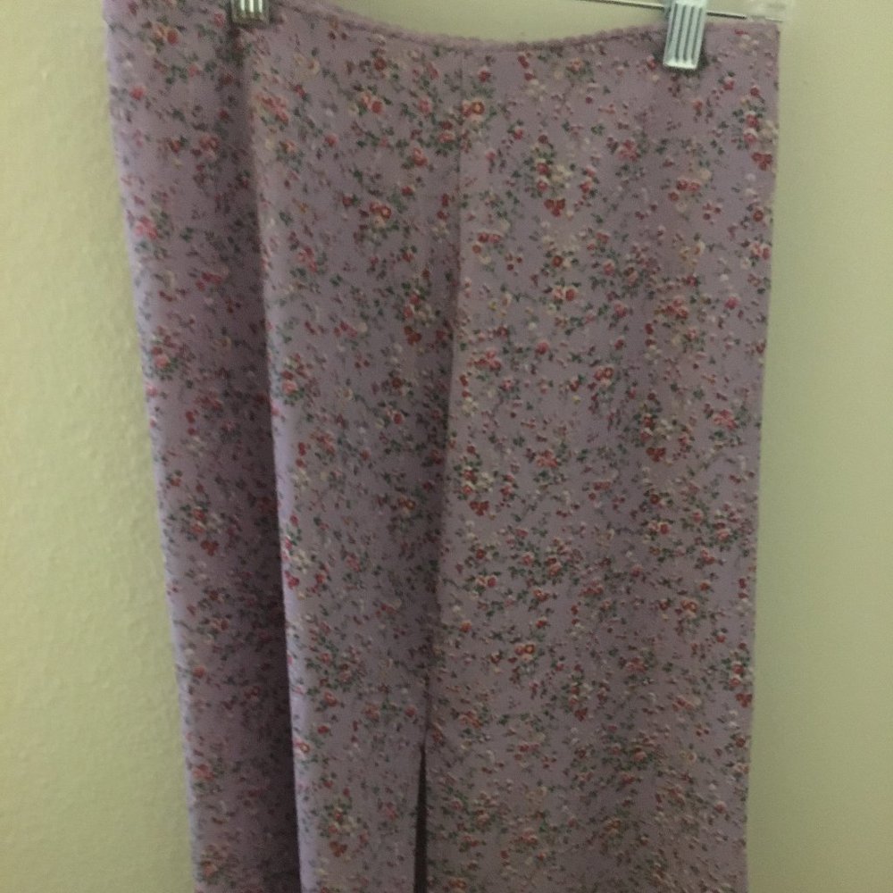 Brandy Melville Purple Floral Skirt
